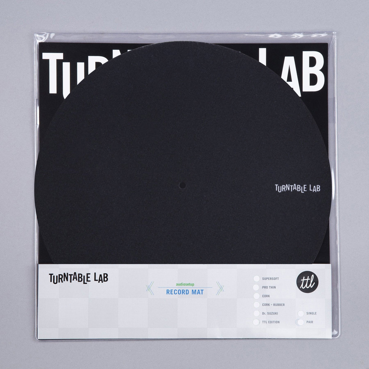 Tapis de platine Pro Thin Slipmat (style Technics) Noir