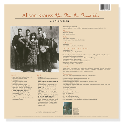 Alison Krauss - Now That I’ve Found You : une collection
