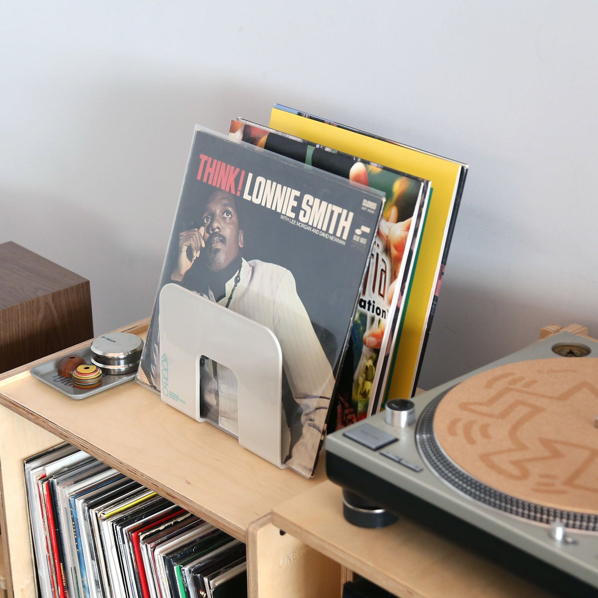 Présentoir pour disques vinyles Mod3, gris