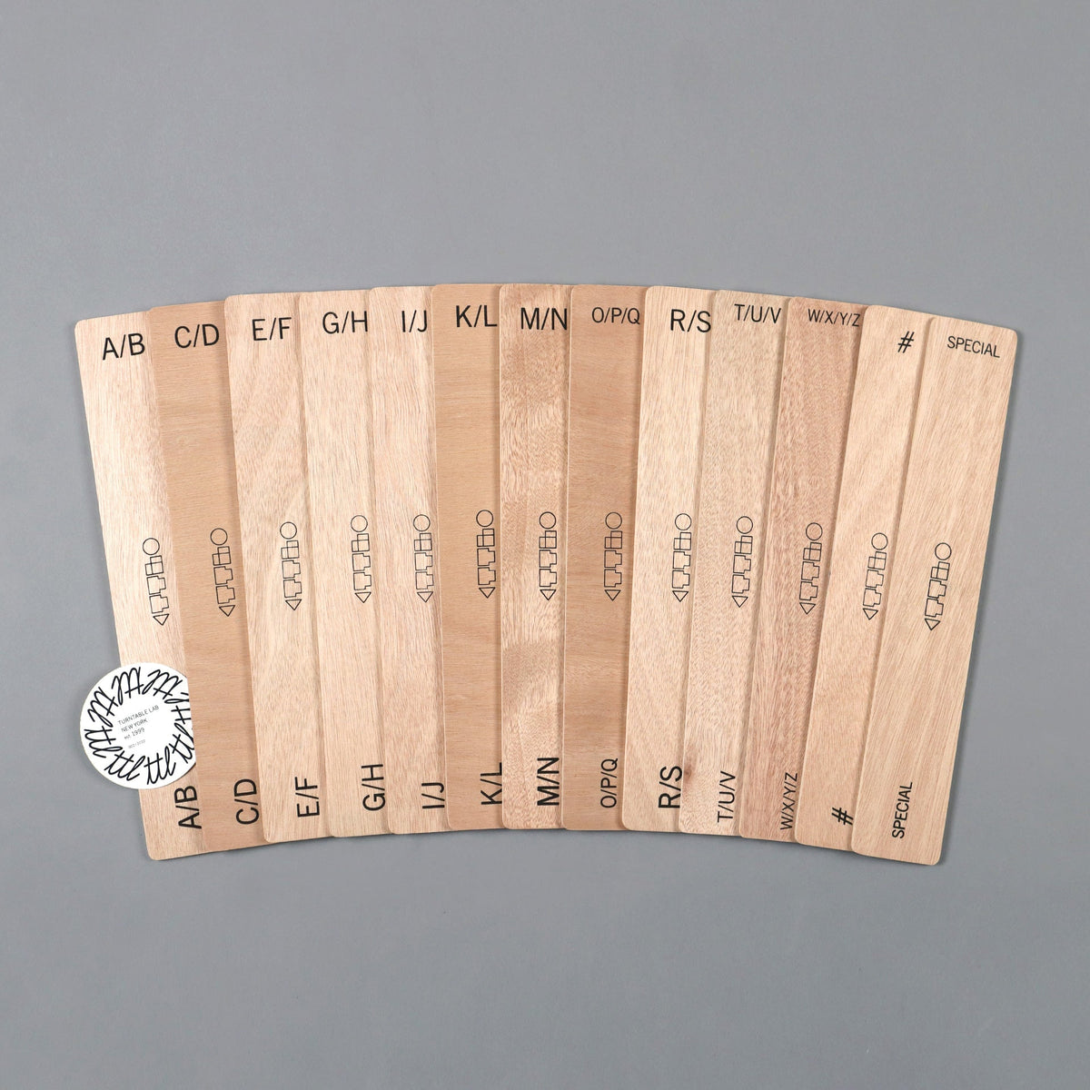 Séparateurs en bois pour disques vinyles / Alpha