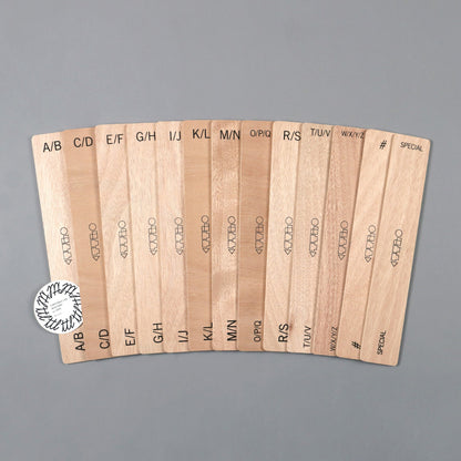 Séparateurs en bois pour disques vinyles / Alpha